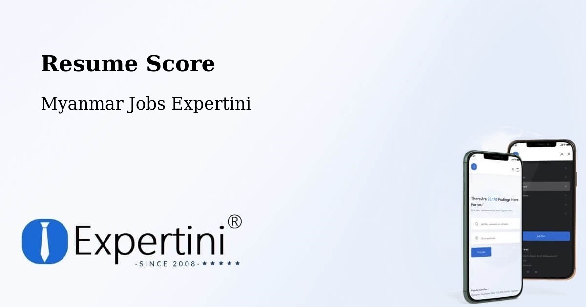 Resume Score & Job Description Match Tool – Bhamo - Myanmar Jobs Expertini